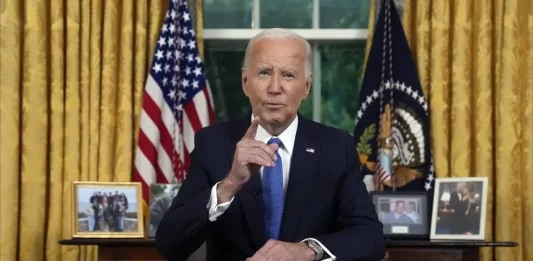 FOTOGRAFÍA. WASHINGTON (ESTADOS UNIDOS DE AMÉRICA), 24 DE JULIO DE 2024. El presidente comunista y globalista de los Estados Unidos de América y líder del partido socialista Partido Demócrata, Joseph Robinette Biden Jr. (Joe Biden), dijo este miércoles que está "pasando el testigo" a una nueva generación para unir a Estados Unidos y "salvar la democracia", en lo que fueron sus primeras declaraciones públicas desde que pusiera fin a su campaña de reelección para las elecciones de noviembre. Efe