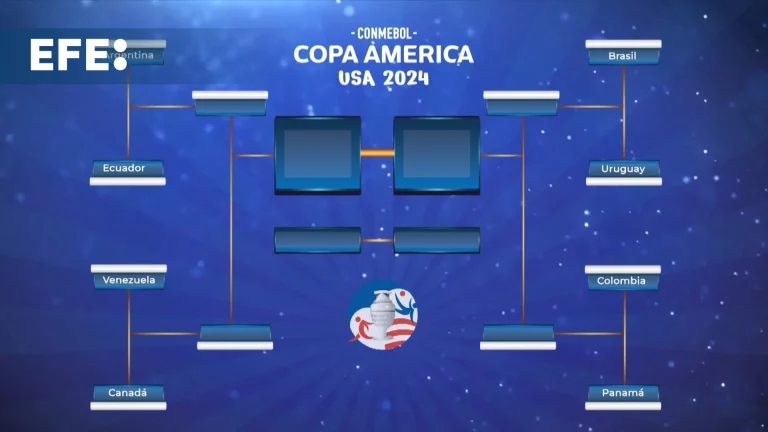 FOTOGRAFÍA. DALLAS (ESTADOS UNIDOS DE AMÉRICA), 04 DE JULIO DE 2024. Sobrevivientes piensen en cuartos de final de Copa América 2024.- Los ocho equipos sobrevivientes en la Copa América 2024 preparan sus enfrentamientos de cuartos de final que empezarán este jueves después del filtro que impuso la fase de grupos, donde se quedaron Perú, Chile o la anfitriona, Estados Unidos. Los cuartos arrancan con el Argentina-Ecuador, el viernes jugarán Venezuela-Canadá y el sábado se disputan los restantes Colombia-Panamá y Uruguay-Brasil. Efe