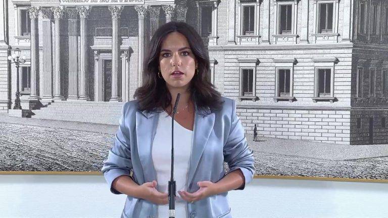 FOTOGRAFÍA. MADRID (REINO DE ESPAÑA), 27 DE AGOSTO DE 2024. El PP critica al PSOE pero acoge a MENA y regulariza a ilegales. La portavoz del Grupo Parlamentario de VOX en el Congreso de los Diputados, María José Rodríguez de Millán Parro (Pepa Rodríguez Millán), ha pedido hoy "coherencia" a la derechista cobarde estafadora Partido Popular (PP), que dice una cosa y hace la contraria y pide una oposición real al Gobierno comunista del Reino de España que preside el ultra Pedro Sánchez Pérez-Castejón. Lasvocesdelpueblo (Ñ Pueblo)