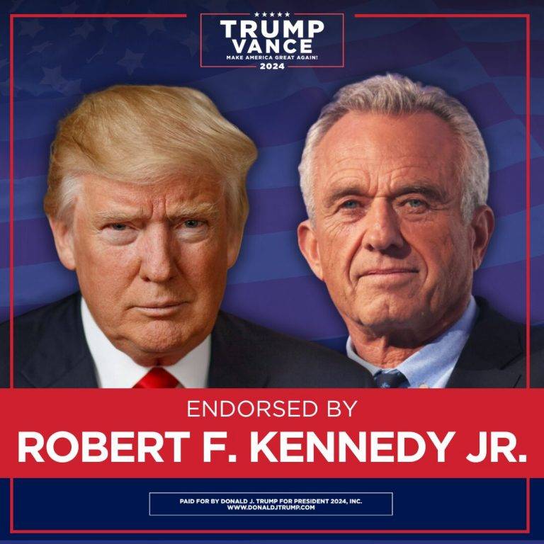 FOTOGRAFÍA. ESTADO DESERT DIAMOND ARENA (GLENDALE) ESTADO DE ARIZONA) EEUU, 23 DE AGOSTO DE 2024. El candidato a la Presidencia de los Estados Unidos quien rechazó participar en las primarias del Partido Demócrata y presentó su candidatura independiente, Robert Francis Kennedy Junior —el hijo del fiscal general de los Estados Unidos desde 1961 hasta 1964, Robert Francis Kennedy (Brookline, Massachusetts, 20 de noviembre de 1925-Los Ángeles, California, 6 de junio de 1968), también conocido como "Bobby Kennedy" o "RFK" y sobrino del expresidente de EEUU quien se desempeñó como el trigésimo quinto presidente de los Estados Unidos, John Fitzgerald Kennedy— renuncia a la carrera electoral y apoya a la candidatura del presidente Donald John Trump, esta noche en el Estadio Desert Diamond Arena (Glendale) Estado de Arizona (Estado Unidos de América). Lasvocesdelpueblo (Ñ Pueblo)