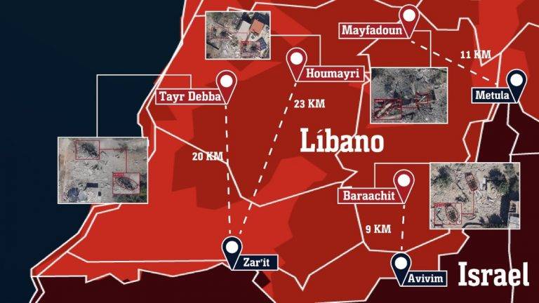 FOTOGRAFÍA. BEIRUT (LÍBANO), 25 DE SEPTIEMBRE DE 2024. Alcance preciso de Israel acaba con almacén de misiles de Hezbolá en Beirut. Informe de las Fuerzas de Defensa de Israel (FDI) sobre la amenaza terrorista yihadista del ISIS Hezbolá. "Así de cerca están las armas de Hezbolá de las comunidades en Israel. Cada imágen muestra diferentes casas civiles en el sur del Líbano que tenían armas listas para ser usadas para matar israelíes. Estamos operando en esta área para eliminar la presencia de infraestructura terrorista que amenaza a nuestros civiles". Tzáhal/Lasvocesdelpueblo (Ñ Pueblo)