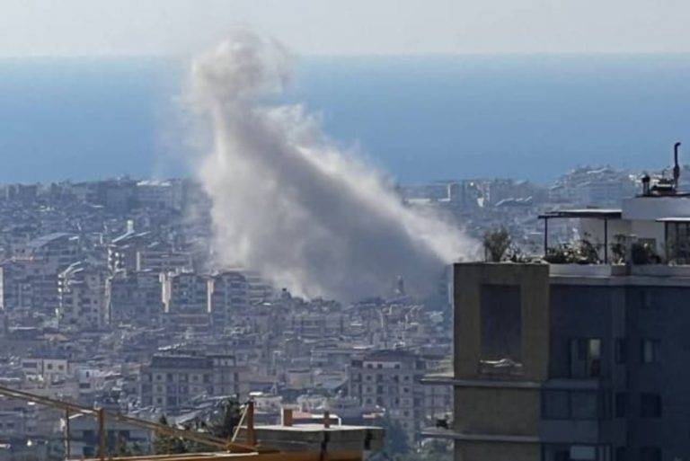 FOTOGRAFÍA. BEIRUT (LÍBANO), 26 DE SEPTIEMBRE DE 2024. Las Fuerzas de Defensa de Israel (FDI) llevaron a cabo el jueves ataques precisos contra un objetivo en la capital libanesa, Beirut: infraestructura del grupo terrorista yihadista Hezbolá, según informaron fuentes militares del Ejército de defensa de Israel, el Tzáhal. FDI/Lasvocesdelpueblo (Ñ Pueblo)
