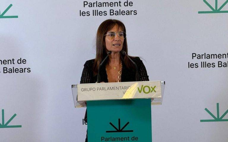 FOTOGRAFÍA. PALMA DE MALLORCA (ISLAS BALEARES) REINO DE ESPAÑA, 18 DE SEPTIEMBRE DE 2024. La portavoz de Vox en el Parlament, Manuela Cañadas Pinilla, valora la actualidad política en la comunidad autónoma. Lasvocesdelpueblo (Ñ Pueblo)