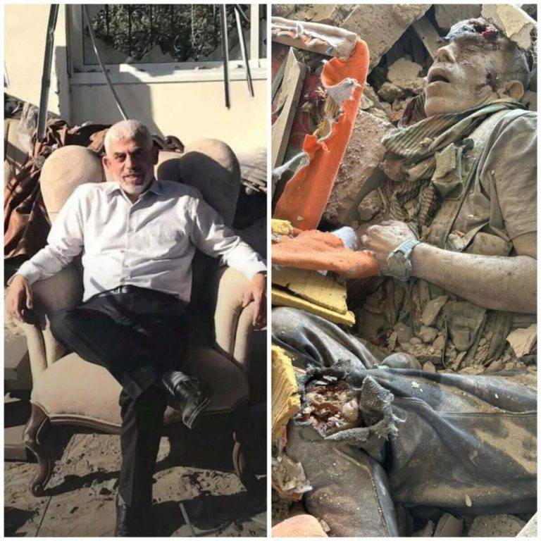 FOTOGRAFÍA. JERUSALÉN (ISRAEL), 17 DE OCTUBRE DE 2024. Fuentes militares israelíes también han exhibido esta tarde el documento histórico de la confirmación del Ácido Desoxirribonucleico (ADN) del asesino terrorista líder de Hamás ISIS Yahay Sinwar. También, las fotografías de la retirada de sus retos por parte de los guerreros santos de la tierra santa, integrantes de la Brigada Bislamach del Ejército de Israel Tzáhal, del edificio en el que fue eliminado este martes el comandante jefe de la masacre de civiles israelíes del pasado 7 de octubre de 2023. Fuentes de inteligencia militar israelí y fuentes del gobierno de Israel lanzan un mensaje de tranquilidad a los familiares de los rehenes porque «Las FDI y el Servicio de Inteligencia y Seguridad General Interior de Israel (Shabak) comprobaron primero si había rehenes en la zona o con los terroristas antes de actuar. Inteligencia Militar Israelí/Lasvocesdelpueblo (Ñ Pueblo)