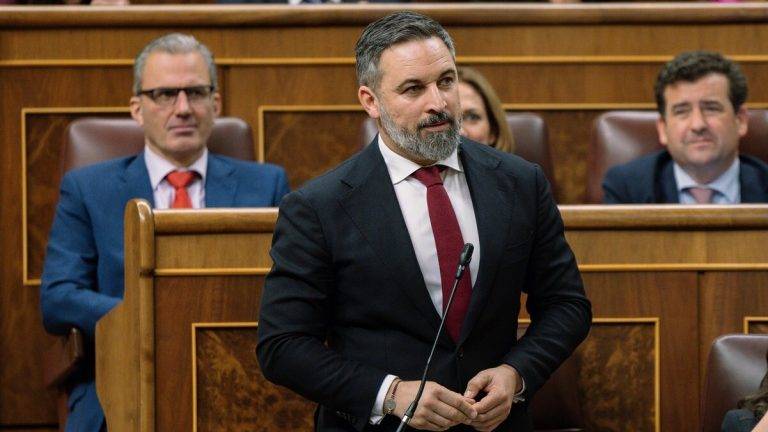 FOTOGRAFÍA. Madrid (Reino de España), miercoles 27 de noviembre de 2024 (Lasvocesdelpueblo).- El presidente de Vox y lider de Patriots party, Santiago Abascal Conde, ha participado este miércoles en una comparecencia solicitada por parte del presidente de Gobierno de España Pedro Sánchez Castejón, en el Congreso de s Diputados sobre la Depresión Aislada en Niveles Altos (DANA) o (gota fría) del pasado martes 29 de octubre en Valencia, Castilla-La Mancha y Andalucía. Lasvocesdelpueblo (Ñ Pueblo)