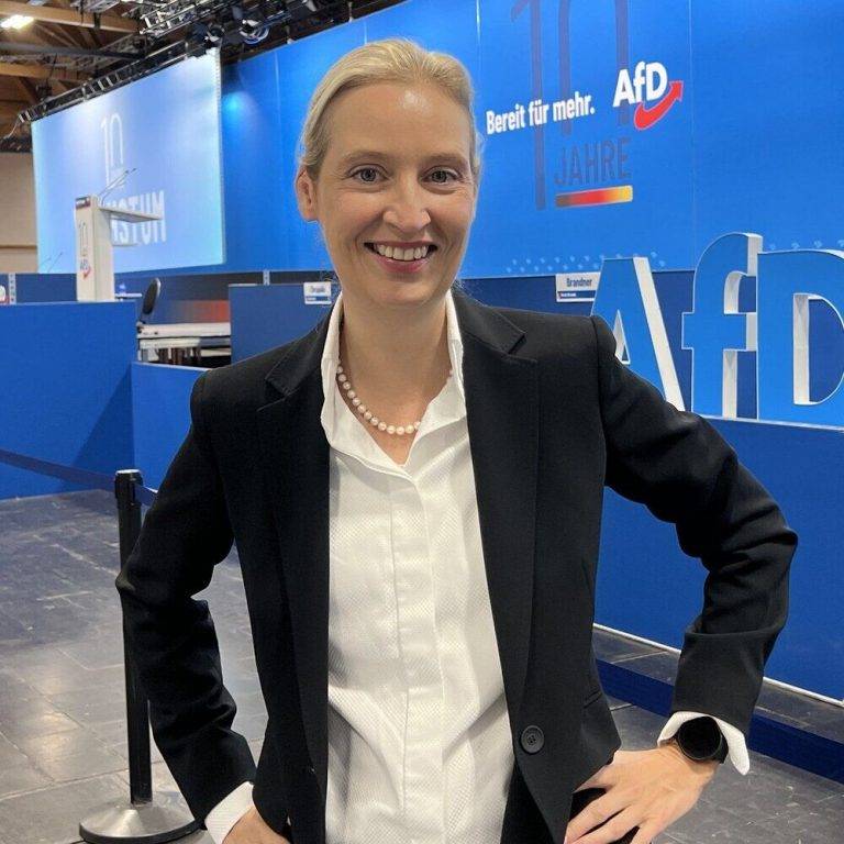 FOTOGRAFÍA. ALEMANIA, 28 DE JULIO DE 2023. La líder y candidata del partido patriota de Alemania Alternativa para Alemania (AfD), Alice Weide, registrada este este viernes, 28 de julio de 2023. Lasvocesdelpueblo (Ñ Pueblo)