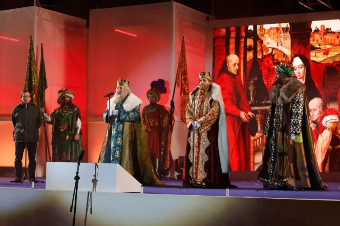 Discurso de los Reyes Magos de Madrid en 2023. FOTOGRAFÍA. MADRID (COMUNIDAD AUTÓNOMA DE MADRID) REINO DE ESPAÑA, 05 DE ENERO DE 2023. Discurso de los Reyes Magos de Madrid en 2023. Efe