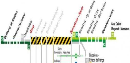 FOTOGRAFÍA. BARCELONA (CATALUÑA) REINO DE ESPAÑA, 01 DE ENERO DE 2025. Renfe ofrecerá hasta 68 autobuses a la hora entre Gavà y Barcelona con motivo de las obras de acceso al Aeropuerto del Prat que ejecuta Adif. La operadora establecerá una reprogramación de servicios entre el 2 y el 4 de enero que incluye un Plan Alternativo de Transporte por carretera entre Gavà y Barcelona (Zona universitaria/Palau Reial), así como con las estaciones intermedias (líneas R2, R2 norte y R2 sur) para garantizar la movilidad de los viajeros afectados. Lasvocesdelpueblo (Ñ Pueblo)