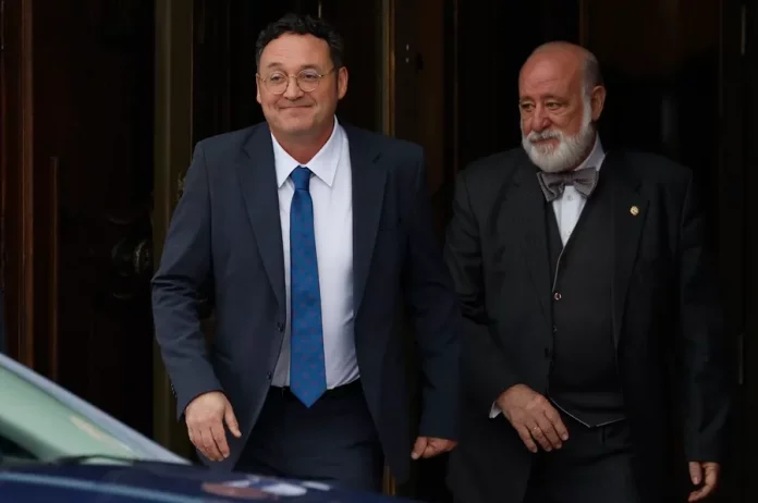 FOTOGRAFÍA. MADRID (REINO DE ESPAÑA), 05 DE FEBRERO DE 2025. El imputado por revelación de secreto fiscal general del Estado, Álvaro García Ortiz (PSOE), negó al juez del Tribunal Supremo que intentara perjudicar a Alberto González Amador por ser el marido/novio de la presidente del Gobierno autonómico de la Comunidad de Madrid por el Partido Popular (PP), Isabel Natividad Díaz Ayuso, filtrando datos de su investigación por fraude fiscal: «En absoluto. El señor Amador es un ciudadano como todos». Efe
