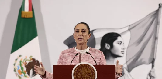 FOTOGRAFÍA. SANTIAGO DE QUERÉTARO (ESTADOS UNIDOS MEXICANOS), 05 DE FEBRERO DE 2025- La presidente de México, Claudia Sheinbaum Pardo, durante una rueda de prensa este miércoles en la ciudad de Santiago de Querétaro (México). Presidencia de México/Efe