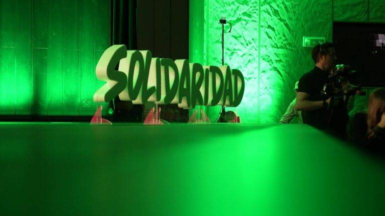 FOTOGRAFÍA. MADRID (REINO DE ESPAÑA), 15 DE MARZO DE 2025. El presidente de VOX y de Patriots of Europe, Santiago Abascal Conde, ha clausurado hoy en Madrid el acto de presentación del nuevo secretario general de esta organización sindical patriota española Sindicato Solidaridad para la defensa de los trabajadores de España, Jordi Albert de la Fuente Miró (Jordi de la Fuente), que asume sus funciones desde hoy en sustitución de un Rodrigo Alonso Fernández, que a su vez, ocupará desde hoy también las funciones de "presidente" del sindicato Solidaridad para la defensa de los trabajadores de España, un cargo que no existía hasta la fecha de este sábado. Estuvieron también muy presentes los socios internacionales del sindicato SOLIDARIDAD, entre ellos, como la organización sindical italiana Unione generale del Lavoro (UGL) -en español, Unión General del Trabajo (UGL) -, una confederación sindical italiana, fundada en 1996 como sucesora del sindicato Confederación Italiana de Sindicatos Nacionales de Trabajadores (CISNAL). Lasvocesdelpueblo (Ñ Pueblo)