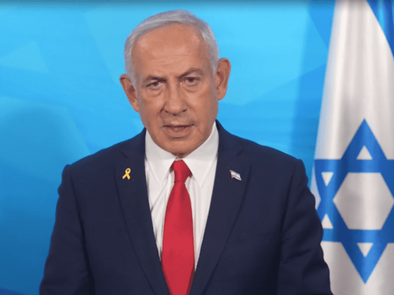 FOTOGRAFÍA. JERUSALÉN (ISRAEL), 18 DE MARZO DE 2025. El primer ministro de Israel, Benjamín Netanyahu, registrado este martes durante una declaración institucional dirigida al pueblo judío y al resto del mundo libre sobre la reanudación de la guerra contra el terrorismo islamofascista y antisemita en Gaza. Lasvocesdelpueblo (Ñ Pueblo)