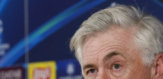 FOTOGRAFÍA. MADRID (REINO D EESPAÑA), 15 DE ABRIL DE 2025. El entrenador del Real Madrid, Carlo Ancelotti, ofrece una rueda de prensa este martes, en la Ciudad Real Madrid de Valdebebas, previa al partido de mañana de la Liga de Campeones ante el Arsenal. Efe