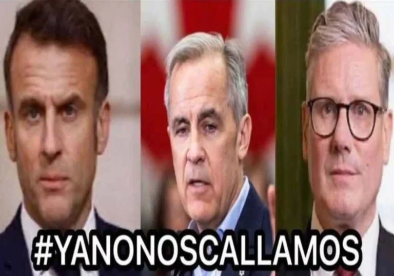 FOTOGRAFÍA. BARCELONA (CATALUÑA) REINO DE ESPAÑA, 23 DE MAYO DE 2025. Carta abierta del pueblo judío al Gobierno francés y Presidencia de la República francesa de Emmanuel Jean-Michel Frédéric Macron (Emmanuel Macron) (i); al Gobierno de Canadá del primer ministro Mark Joseph Carney (c); y al Gobierno del Reino Unido del primer ministro Keir Rodney Starmer sobre sus amenazas constantes al pueblo de la Tierra Santa frente al derecho de Israel y de su pueblo a defenderse contra el terrorismo islamofascista, antisemita y anti-Israel de los grupos terroristas neonazis gazatíes Hamas ISIS e Yihad Islámica Palestina (YIP) y sus compinches antisemitas y anti-Israel del corrupto y WOKE Occidente, liderados por la ultraizquierda y fracciones anti-Israel autoproclamados "anti-comunistas" o "liberales", pero que sin pudor en integran cruzada antisemita occidental de la WOKE y comunismo contra la Tierra Santa (Israel), único Estado democrático del Oriente Medio y último y único dique de contención de la barbarie islamista que avanza con fuerza hacia el occidente. Lasvocesdelpueblo (Ñ Pueblo)