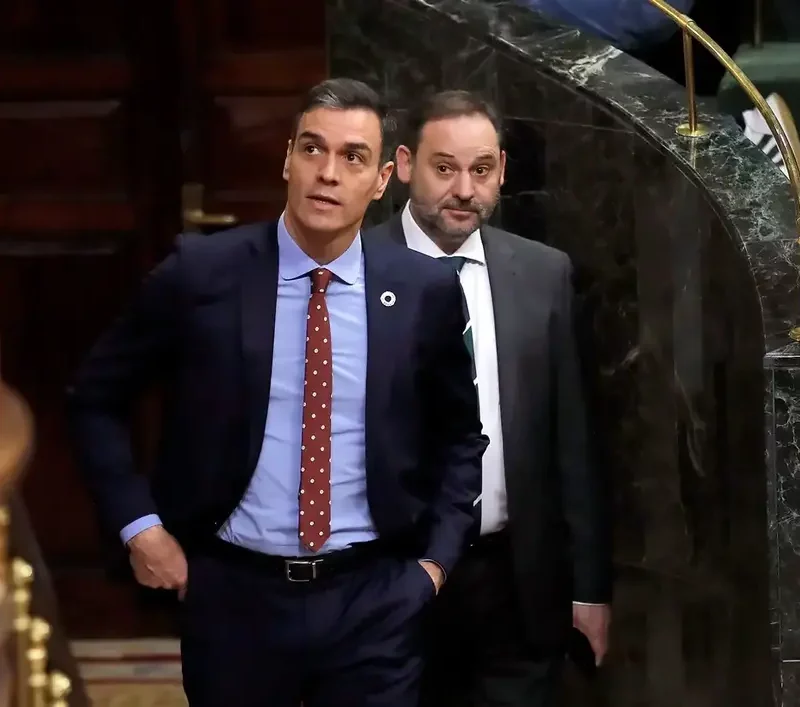 Apertura del juicio a Ábalos; Koldo y Aldama por organización criminal FOTOGRAFÍA. MADRID (REINO DE ESPAÑA), AÑO 2023 El secretario general del Partido Socialista (PSOE) y presidente dle Gobierno de España, Pedro Sánchez Pérez-Castejón (i), acompañado por su ministro de Transportes y secretario de Organización del PSOE, José Luis Ábalos Meco (d). HECHOS RELACIONADOS, MADRID (REINO DE ESPAÑA), 28 DE FEBRERO DE 2024, El caso Koldo es la mayor crisis y desafío que afronta Sánchez en su partido desde que regresó a la Secretaría General del Partido Socialista en 2017, tras otra crisis que había abierto al partido en canal por la guerra que mantuvo con Susana Díaz Pacheco por el liderazgo del PSOE y que se zanjó con las primarias de ese año. Efe