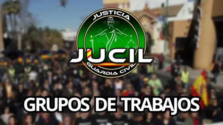 FOTOGRAFÍA. LEÓN (CASTILLA Y LEÓN) REINO D EESPAÑA, 17 DE ABRIL DE 2023. Detalle de un logotipo de la asociación de profesionales de la Guardia Civil Justicia para la Guardia Civil (JUCIL), mayoritaria en el Consejo de la Guardia Civil, con el que ilustran una propaganda de la secretaría general nacional que dirige Ernesto Vilariño Correa, que publica esta organización con fecha 17 de febrero de 2023. Lasvocesdelpueblo (Ñ Pueblo)