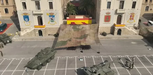 FOTOGRAFÍA. BARCELOAN (CATALUÑA) REINO DE ESPAÑA, 07 DE JUNIO DE 2025. Detalle de una vista aérea del Cuartel El Bruch del Ejército de Tierra en Cataluña este sábado, donde miles de catalanes están convocados desde la tardes de ayer viernes por parte de la Inspección General del Ejército (IGE) -mando militar en esta Comunidad Autónoma española- a tres jornadas de Puertas Abiertas, en marco del Día de las Fuerzas Armadas (FAS) 2025. IGE Barcelona/Lasvocesdelpueblo (Ñ Pueblo)