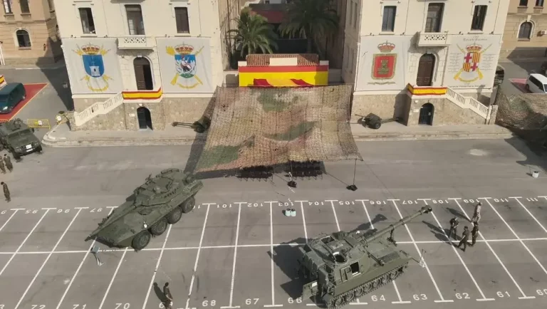 FOTOGRAFÍA. BARCELOAN (CATALUÑA) REINO DE ESPAÑA, 07 DE JUNIO DE 2025. Detalle de una vista aérea del Cuartel El Bruch del Ejército de Tierra en Cataluña este sábado, donde miles de catalanes están convocados desde la tardes de ayer viernes por parte de la Inspección General del Ejército (IGE) -mando militar en esta Comunidad Autónoma española- a tres jornadas de Puertas Abiertas, en marco del Día de las Fuerzas Armadas (FAS) 2025. IGE Barcelona/Lasvocesdelpueblo (Ñ Pueblo)