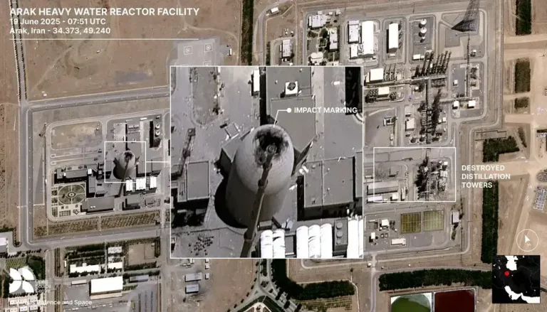 FOTOGRAFÍA. ARAK (MARKAZI) IRÁN, 19 DE JUNIO DE 2025. La Fuerza Área de Israel (FIA) del Ejército israelí Tzáhal neutralizó hoy el reactor nuclear de Arak (capital de la provincia de Markazi) Irán. Tzáhal/Lasvocesdelpueblo (Ñ Pueblo)