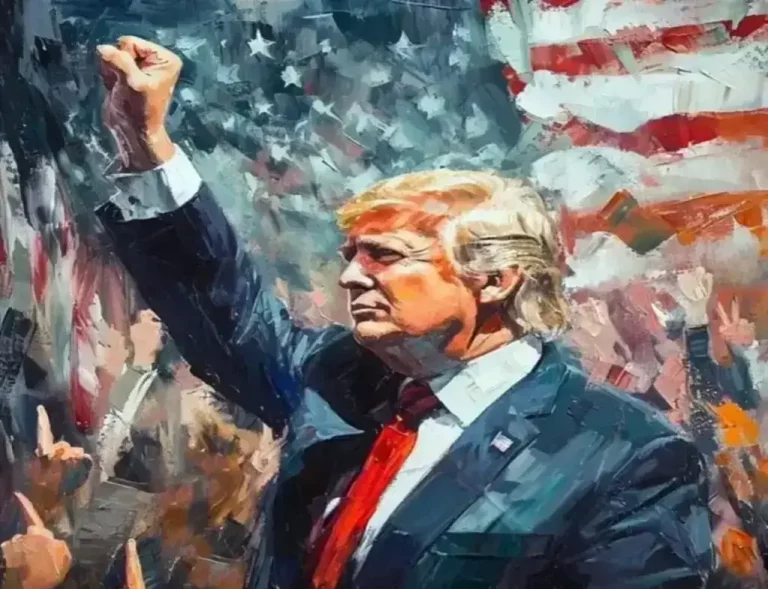 FOTOGRAFÍA. TAMPA (FLORIDA) ESTADOS UNIDOS DE AMÉRICA, 21 DE JUNIO DE 2025. En la imagen, un cuadro del líder del mundo libre que busca paz en el mundo a través de la fuerza y consigue todos sus objetivos, el 47º presidente de EEUU Donald John Trump. El mandatario ordenó a las Fuerzas Armadas de United States of America (USA) utilizar en el "paquete" principal de la Operación Martillo de Medianoche (Operation Midnight Hammer) del ataque de los Estados unidos de América (EEUU) contra las instalaciones nucleares de los ayatolas ISIS en suelo soberano de la República Islámica de Irán de esta madruga 7 aviones de combates llamados "bombarderos Northrop Grumman B-2 Spirit", cada uno con dos miembros de la escuadrón, se procedió calmamente al Oeste con comunicaciones mínimas. EEUU completó la campaña iniciada por Israel el pasado viernes 13 de junio de 2025 llamada Operación León Ascendente (Am Kalavi). Todas las instalaciones nucleares de Irán han sido destruidas, confirman Washington e Jerusalén, una información que se puede comprobar en la respuesta de las autoridades supervivientes de Teherán; Israel eliminó toda la cúpula militar y toda la cúpula científica del nuclear iraní y destruyó prácticamente todas las instalaciones y fábricas de misiles balísticos del régimen islamofascista de ultraizquierda chií, rama extremistas y terrorista del islam. Lasvocesdelpueblo (Ñ pueblo)