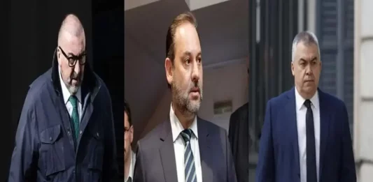 COMBO DE FOTOGRAFÍAS. BARCELONA (REINO DE ESPAÑA), 15 DE JUNIO DE 2025. En la imagen, el exministro de Transportes, exsecretario de Organización del Partido Socialista (PSOE) y diputado del PSOE en el Grupo Mixto del Congreso de los Diputados, José Luis Ábalos Meco (c); el exsecretario de Organización y diputado del Grupo Socialista en el Congreso de los Diputados, Santos Cerdán León (d); el exasesor de Ábalos y muy confidente de Cerdán, Koldo García Izaguirre (i). Tres fotos de Efe. Combo de fotografías Lasvocesdelpueblo (Ñ Pueblo)