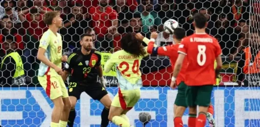 FOTOGRAFÍA. MÚNICH (ALEMANIA), 08 DE JUNIO DE 2025. Cristiano Ronaldo celebra el 2-2 durante la final de la UEFA Nations League que han jugado Portugal y España en Múnich, Alemania. Efe