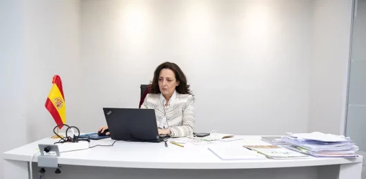 FOTOGRAFÍA. MADRID (REINO DE ESPAÑA), 15 DE JULIO DE 2025. La coordinadora Nacional Jurídica de VOX, Marta Castro Fuentes, registrada este martes en calle Bambú 12 de Madrid, sede nacional de la Resistencia española VOX. Lasvocesdelpueblo (Ñ Pueblo)