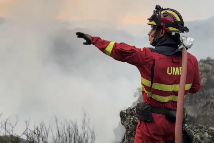 Alarma extrema por incendios en Castilla y León, UME,Castilla y León,Incendios España,incendios, (1) FOTOGRAFÍA. PORTO (ZAMORA) CASTILLA Y LEÓN (REINO DE ESPAÑA), 23 DE AGOSTO DE 2025. Efectivos de la Unidad Militar de Emergencias (UME) realiza trabajos en el incendio forestal de Porto (Zamora). Ministerio de Defensa/Efe