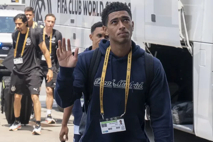 El Real Madrid inicia la pretemporada FOTOGRAFÍA. NUEVA YORK (ESTADOS UNIDOS DE AMÉRICA, EEUU), 05 DE JULIO DE 2025. Imagen de Ángel Colmenares, en la que puede verse al futbolista del Real Madrid Jude Bellingham durante su participación en el Mundial de Clubes de Estados Unidos de América, EEUU. Efe.