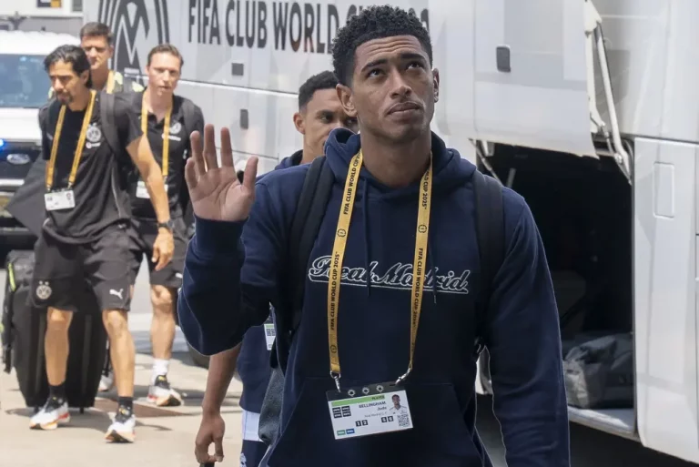 FOTOGRAFÍA. NUEVA YORK (ESTADOS UNIDOS DE AMÉRICA, EEUU), 05 DE JULIO DE 2025. Imagen de Ángel Colmenares, en la que puede verse al futbolista del Real Madrid Jude Bellingham durante su participación en el Mundial de Clubes de Estados Unidos de América, EEUU. Efe.