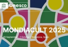 Barcelona acoge la mayor reunión de ministros de Cultura: MONDIACULT 2025 FOTOGRAFÍA. BARCELONA (CATALUÑA) REINO DE ESPAÑA, 288 DE SEPTIEMBRE DE 2025. La ciudad de Barcelona acoge a partir de mañana lunes y hasta el 1 de octubre MONDIACULT 2025, la Conferencia Mundial de la Unesco sobre Políticas Culturales y Desarrollo Sostenible, la mayor reunión de ministros de Cultura, donde se presentará el Primer Informe Mundial sobre el estado de la Cultura. Captura portada UNESCO/Lasvocesdelpueblo (Ñ Pueblo)