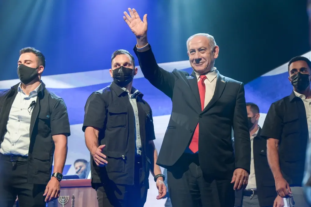 FOTOGRAFÍA. MA'ALE ADUMIN (JUDEA Y SAMARIA) GOBERNACIÓN DE JERUSALÉN (ISRAEL), 11 DE SEPTIEMBRE DE 2025. El primer ministro de Israel, "Bibi" Benjamín Netanyahu, registrado hoy durante su intervención en la ceremonia de firma del Acuerdo sobre el Techo en Ma'ale Adumim (Judea y Samaria) Gobernación de Jerusalén (Israel). Lasvocesdelpueblo (Ñ pueblo)