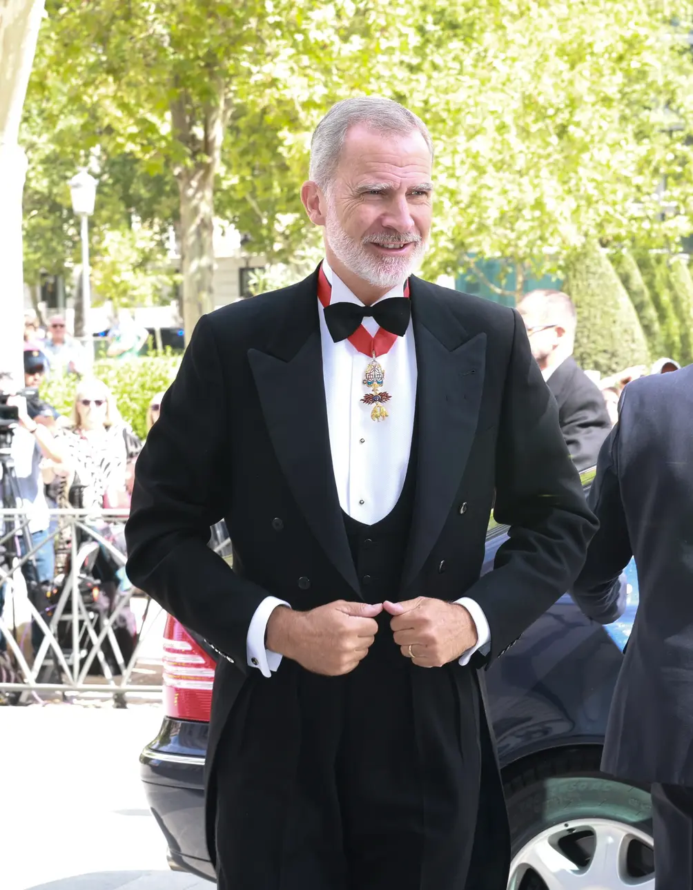 FOTOGRAFÍA. MADRID (REINO DE ESPAÑA), 05 DE SEPTIEMBRE DE 2025. El jefe del Estado español su Majestad el rey Felipe Juan Pablo Alfonso de Todos los Santos de Borbón y Grecia (Felipe VI), preside el acto de apertura judicial 2025 - 2026; en la Sala de Plenos del Tribunal Supremo donde estuvieron presentes: presidente del Tribunal Supremo (TS) y del Consejo General del Poder Judicial (CGPJ) del Reino de España, María Isabel Perelló Doménech (Isabel Perelló); el imputado y procesado fiscal general del Estado, Álvaro García Ortiz (PSOE); los vocales del Consejo General del Poder Judicial, los integrantes de la Sala de Gobierno del Tribunal Supremo y los magistrados de este órgano judicial; y los presidentes de los Tribunales Superiores de Justicia de todo el Reino español, entre otras autoridades judiciales; como personalidad civiles de otros poderes del Estado, estuvieron presentes presencia de la presidente del Congreso de los Diputados, Francesca Lluc Armengol Socías (Francina Armengol) (PSOE); del ministro de la Presidencia, Justicia y Relaciones con las Cortes, Félix Bolaños García (PSOE); de la presidenta del Consejo de Estado, Carmen Calvo Poyato (PSOE); de la presidente del Tribunal de Cuentas, Enriqueta Chicano Jávega (PSOE); y del Defensor del Pueblo, Ángel Gabilondo Pujol (PSOE).