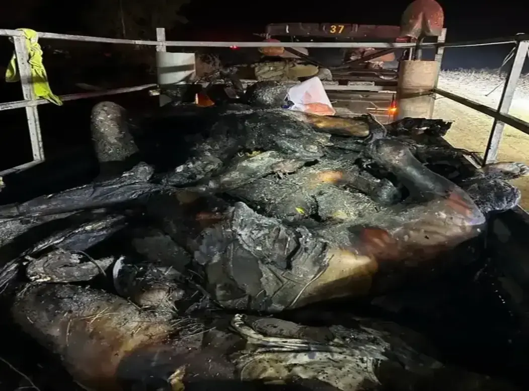 FOTOGRAFÍA. SUR DE ISRAEL (ISAREL), 07 D EOCTUBRE DE 2025. Advertencia: Contenido violento que puede herir su sensibilidad, pero es urgente y necesario que el Occidente idiotizado y perverso sepa que son capaces de hacer los llamados "pro-Palestina" y sus colegas de "Hamás ISIS e Yihad Islámica Palestina (YIP) ISIS. Se recomienda discreción al usuario. Esta foto, que muestra a la parte trasera de un camión lleno de cuerpos sin vida quemados hasta quedar irreconocibles de civiles israelíes masacrados por los nazis de Hamás ISIS las primeras horas de la madrugada y mañana, es unas de las imágenes gráficas que documentan los horrores de ese día, 7 de octubre de 2023, registrados en suelo soberano de Israel. En la mañana del sábado 7 de octubre de 2023, más de 3.000 terroristas de Hamás ISIS y e Yihad Islámica Palestina (YIP) ISIS asaltaron la valla fronteriza entre el territorio soberano del Estado de Israel y la Franja de Gaza y, una vez en suelo israelí, cometieron crímenes de guerra y de lesa humanidad, incluyendo asesinatos, violaciones sexuales de niñas y jóvenes israelíes hasta partir la pelvis en la mayoría de las niñas —quemando los cuerpos de la mayoría de las mujeres violadas para intentar de esconder las pruebas de las agresiones sexuales—, torturas y secuestros. Más de 1.200 hombres, mujeres, ancianos y niños fueron asesinados en la brutal masacre nazis de los islamofascistas de Hamás ISIS e Yihad Islámica Palestina (YIP) ISIS, ese día festivo en toda Israel, el Shabat (día de descanso judío) y la festividad judía de Simjat Torá. Más de 250 rehenes fueron secuestrados de sus hogares en Israel y llevados a Gaza. El 7 de octubre fue el día más mortífero para los judíos desde el Holocausto (Shoah)/Kristallnacht nazi del 1938 hasta el fin de la segunda guerra mundial. MATANZA DE HAMAS/CRÍMENES DE GUERRA DOCUMENTADOS/7 DE OCTUBRE DE 2023/https://www.hamas-massacre.net//Lasvocesdelpueblo (Ñ pueblo)