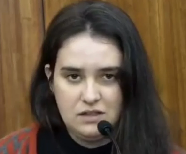 FOTOGRAFÍA. PARAGUAY, AGOSTO DE 2025. Detalle de Una antisemita protagonista de un vomitivo discurso de odio gratuito hacia el pueblo de Israel, se llama "Florencia Salgueiro". Captura video/Roni Kaplan/Lasvocesdelpueblo (Ñ Pueblo)