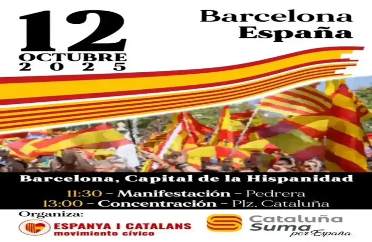 FOTOGRAFÍA. BARCELONA (CATALUÑA) REINO DE ESPAÑA, 02 DE OCTUBRE DE 2025. La asociación Moviment Cívic d'Espanya i Catalans y Cataluña Suma por España organizan, como cada año desde el 2012, los actos festivos conmemorativos de la celebración en Barcelona de la Fiesta Nacional de España y de la Hispanidad el próximo domingo, 12 de octubre de 2025, bajo el lema "Barcelona: Capital de la Hispanidad". Lasvocesdelpueblo (Ñ Pueblo)