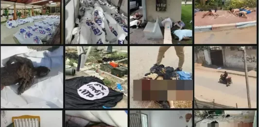 FOTOGRAFÍA. SUR DE ISRAEL (ISAREL), 07 DE OCTUBRE DE 2023. Detalle de un combo de fotografías de la masacre terrorista islamofascista en la Kristallnacht del siglo XXI, "The October 7 masacre - la Masacre del 7 Octubre de 2023 (MASACRE DE HAMAS - CRÍMENES DE GUERRA DOCUMENTADOS" perpetrada por parte de los grupos naziislamistas gazatíes Hamás ISIS e Yihad Islámica Palestina en suelo soberano del Estado de Israel. Más información en "saturday october seven (https://saturday-october-seven.com/); 7 de octubre de 2023 MASACRE DE HAMAS: Documentación de crímenes contra la humanidad. El 7 de octubre, Hamás invadió Israel desde Gaza en un ataque terrorista masivo contra civiles por aire, tierra y mar". Lasvocesdelpueblo (Ñ Pueblo)