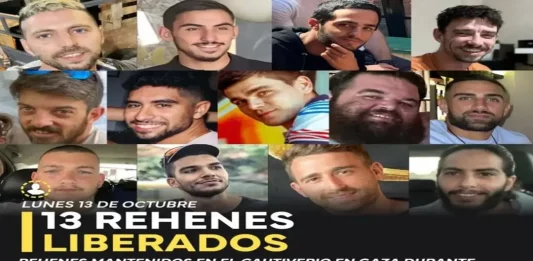 FOTOGRAFÍA. JERUSALÉN (ISRAEL), 13 DE OCTUBRE DE 2025. OPERACIÓN REGRESO | El Ejército Israel, el Tzáhal, que integran las Fuerzas de Defensa de Israel (FDI), confirma la entrega de todos los rehenes vivos (20 secuestrados) por parte de los terroristas naziislamistas del califato islámico de la Franja de Gaza, Hamas ISIS e Yihad Islámica Palestina. Lasvocesdelpueblo (Ñ Pueblo)