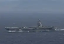 Venezuela | Llega en el Caribe el portaaviones más grande del mundo «USS Gerald R. Ford» FOTOGRAFÍA. LAS AGUAS DEL CARIBE (HISPANOAMÉRICA), 11 DE NOVIEMBRE DE 2025. La Armada de United States of America (USA) aseguró este martes que el "Grupo de Ataque de Portaaviones Gerald R. Ford" se ha incorporado a la Cuarta Flota de los Estados Unidos de América en las aguas del Caribe para participar en el combate contra los carteles de droga. Lasvocesdelpueblo (Ñ Pueblo)