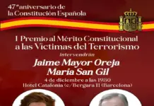 FOTOGRAFÍA. BARCELONA (CATALUÑA) REIJO DE ESPAÑA, 19 DE NOVIEMBRE DE 2025. La ciudad de Barcelona acogerá el próximo 4 de diciembre el acto de entrega del premio en homenaje a las Víctimas del Terrorismo. El encuentro organizado por el Movimiento Cívico d'Espanya i Catalans y Cataluña Suma por España, contará con la intervención especial de Jaime Mayor Oreja, exministro del Interior y presidente de la Fundación NEOS, y María San Gil, exdiputada en el Parlamento Vasco y directora del Observatorio de Víctimas del Terrorismo CEU-CEFAS. Lasvocesdelpueblo (Ñ Pueblo)