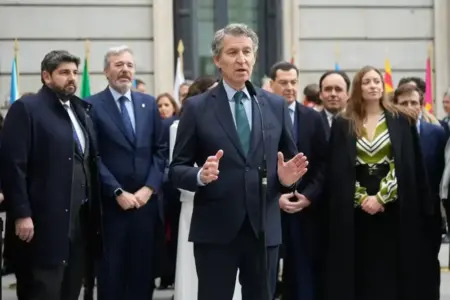 FOTOGRAFÍA. MADRID (REINO DE ESPAÑA), 06 DE DICIEMBRE DE 2025. El líder del socialismo azul Partido Popular (PP), Alberto Núñez Feijóo, participa en el acto institucional por el Día de la Constitución Española del 1978. Efe