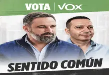 FOTOGRAFÍA. CÁCERES (EXTREMADURA) REINO DE ESPAÑA, 04 DE DICIEMBRE DE 2025. Arranca la campaña Elecciones Extremadura 21D. Desde la avenida de Alemania, en Cáceres, exhibiendo "Vota VOX" bajo lema "sentido común", junto a una foto del presidente de Patriots of Europe y de líder nacional de esta formación de las clases obreras y patriotismo español, Santiago Abascal Conde; y el candidato Óscar Fernández Calle, la apuesta de la calle Bambú 12 de Madrid (sede nacional de VOX) ha asegurado que su partido da el pistoletazo de salida a estas elecciones "con enorme ánimo y con muchísima ilusión", destacando que "miles de extremeños" respaldarán el proyecto de VOX para poner fin al nefasto bipartidismo corrupto PP-PSOE. Lasvocesdelpueblo (Ñ Pueblo)