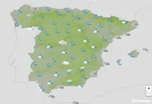 FOTOGRAFÍA. BARCELONA (CATALUÑA) ESPAÑA, 24 DE FEBRERO DE 2026. Abundante nubosidad en la península y lluvias en Canarias el jueves. Infograma de la Agencia Estatal de Meteorología (Aemet) sobre las previsiones meteorológicas para el jueves 26 de febrero de 2026 en toda España. Lasvocesdelpueblo (Ñ Pueblo)