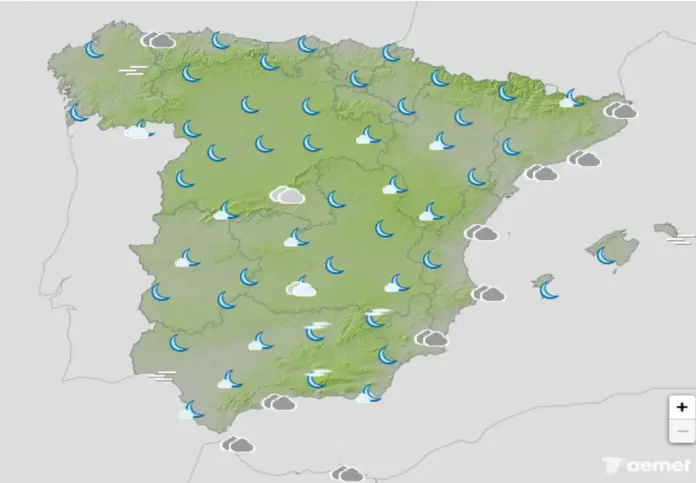 FOTOGRAFÍA. BARCELONA (CATALUÑA) ESPAÑA, 24 DE FEBRERO DE 2026. Abundante nubosidad en la península y lluvias en Canarias el jueves. Infograma de la Agencia Estatal de Meteorología (Aemet) sobre las previsiones meteorológicas para el jueves 26 de febrero de 2026 en toda España. Lasvocesdelpueblo (Ñ Pueblo)