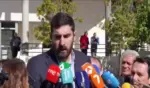 FOTOGRAFÍA. MURCIA (REGIÓN DE MURCIA) ESPAÑA, 27 DE FEBRERO DE 2026.Los compañeros de Antelo le obligan a dimitir por rechazar la oferta del CEN. José Ángel Antelo Paredes, portavoz del Grupo Parlamentario de VOX en el Parlamento de la Región de Murcia, ofrece una rueda de prensa tras la dimisión en bloque de sus compañeros del del Comité Ejecutivo Provincia (CEP) después de que Antelo ha confirmado su rechazo a la oferta del del Comité Ejecutivo nacional (CEN) de una portavocía nacional de Deportes y candidato a la reelección a la Presidencia de la Región de Murcia a las próximas elecciones municipales y autonómicas. Lasvocesdelpueblo (Ñ Pueblo)