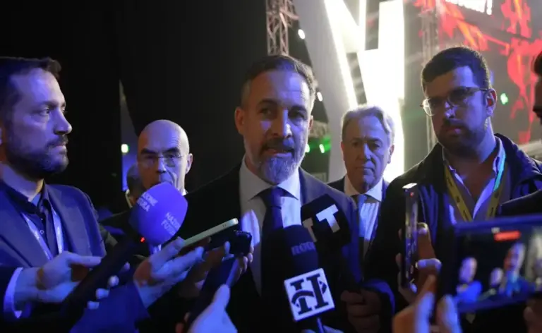 FOTOGRAFÍA. BUDAPEST (HUNGRÍA), 21 DE MARZO DE 2026. Abascal clausura junto a Milei la CPAC de Hungría en Budapest. El presidente de VOX España y líder de alianza del patriotismo europeo Patriots of Europe, Santiago Abascal Conde; participa en la Conferencia de Acción Política Conservadora (CPAC) de Hungría, junto al presidente de la República de Argentina, Javier Gerardo Milei; al primer ministro de Hungría, Víktor Orbán; a a líder de la oposición en Alemania y presidente de Alternativa por Alemania "Alternative für Deutschland" (AFD), Alice Weidel; el líder de la oposición en Portugal y presidente de Basta! "Chega!" (CH), André Claro Amaral Ventura (André Ventura); entre otros líderes del patriotismo en Europa. Entre los asistentes, también el jefe de la Delegación de VOX en la Unión Europea, Jorge Buxadé Villalba; y el comisario europeo ante Hispanoamérica y eurodiputado de VOX, Hermann Leopoldo Tertsch del Valle-Lersundi (Hermann Terstch). Lasvocesdelpueblo (Ñ Pueblo)