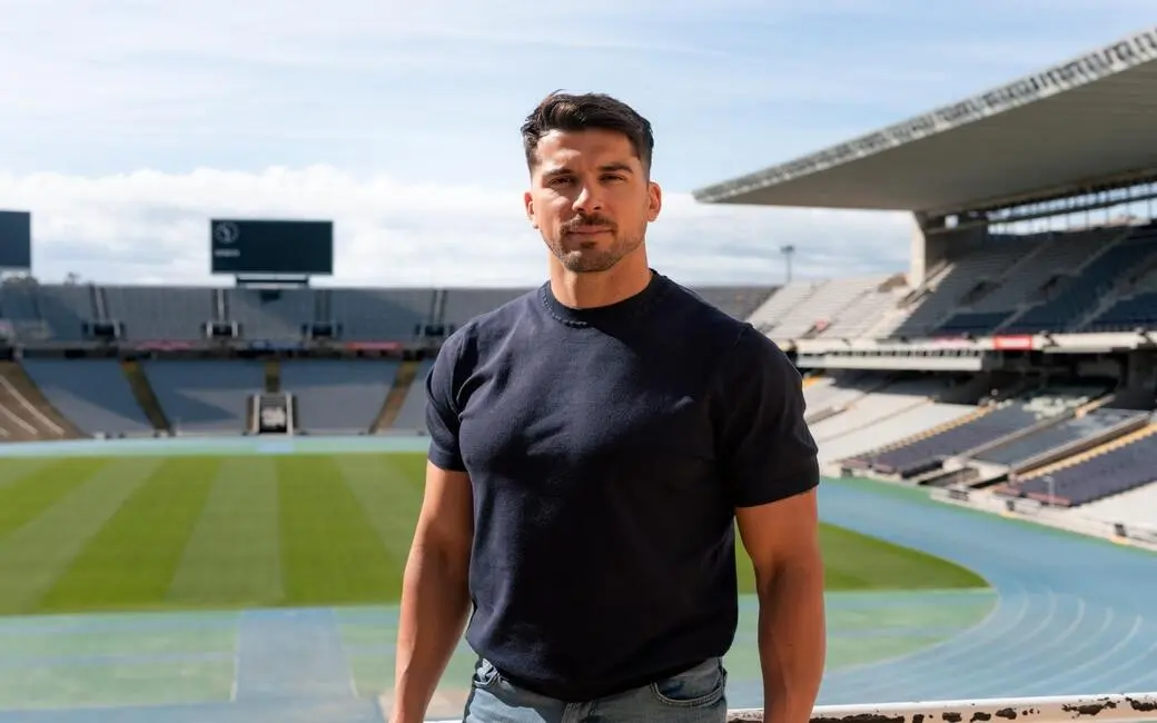 FOTOGRAFÍA. ANILLA OLÍMPICA DE MONTJUIC Y FÓRUM (BARCELONA) CATALUÑA (ESPAÑA), 27 DE MARZO DE 2026. VOX ficha al campeón olímpico Cristian Isaac Toro Carballo. el secretario general de VOX, Ignacio Garriga de Conceiçao; presentó este viernes al campeón olímpico en K2 200 metros en los Juegos Olímpicos (JJOO) de Río 2016, Cristian Isaac Toro Carballo (Cristian Toro); como nuevo "Portavoz nacional de Deportes de VOX". El nombramiento del medallista olímpico Cristian Toro como nuevo portavoz nacional de Deportes, que se suma a los 14 portavoces nacionales sectoriales en el compromiso de la formación de "dar respuesta a las necesidades reales de los españoles". Lasvocesdelpueblo (Ñ Pueblo)