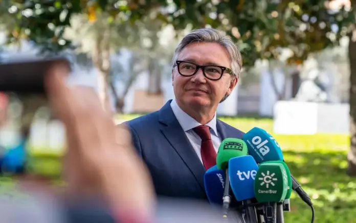 VOX, Gavira FOTOGRAFÍA. SEVILLA (ANDALUCÍA) ESPAÑA, 26 DE MARZO DE 2026. El candidato de VOX a la presidencia de la Junta de Andalucía, Manuel Gavira Florentino, ha asegurado, tras su nombramiento por el Comité Ejecutivo Nacional (CEN), que "nos vamos a dejar la piel por traer la ola de sentido común" que ya está llegando a otras partes de España, a Andalucía. Lasvocesdelpueblo (Ñ Pueblo)
