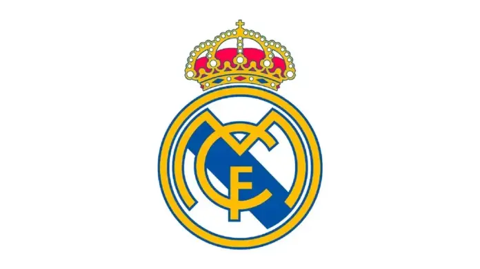 FOTOGRAFÍA. MADRID (ESPAÑA), 23 DE ABRIL DE 2026. Comunicado Real Madrid sobre partido Real Madrid vs Hapoel Tel Aviv (Israel). Detalle de un logotipo oficial del equipo español Real Madrid C.F.. Lasvocesdelpueblo (Ñ Pueblo)