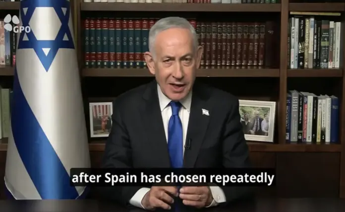 FOTOGRAFÍA. JERUSALÉN (ISRAEL), 10 DE ABRIL DE 2026. Israel expulsa a España del Kiryat Gat por ataques de Sánchez a los judíos. El primer ministro de la Tierra Santa y líder del mundo libre en el Oriente Medio, "Bibi" Benjamín Netanyahu, este viernes 10 de abril de 2026. Lasvocesdelpueblo (Ñ Pueblo)